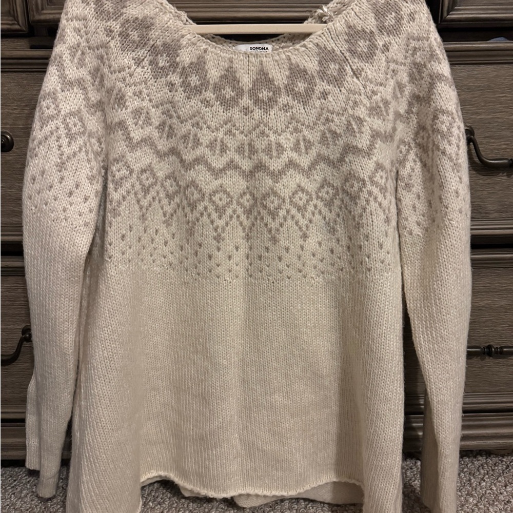Women's Sonoma Cream Sweater Sz XL Excellent Condition.